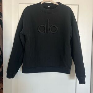 ALO Yoga Black Crewneck Sweater